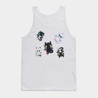 Toothless the dragon with family furies, how to train your dragon family Tank Top